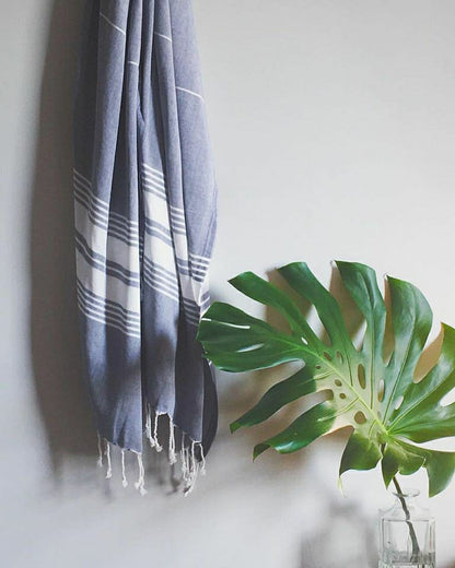 Le Boulou Towel - Blue | Plow & Hearth