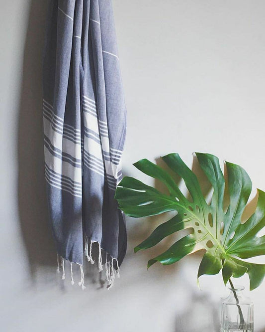 Le Boulou Towel - Blue | Plow & Hearth