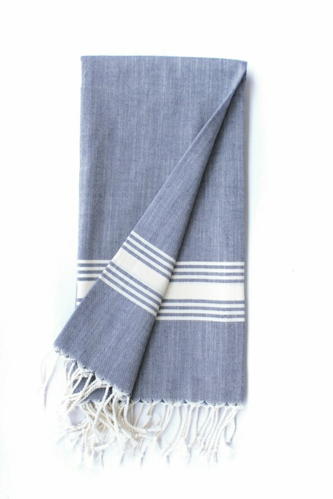 Le Boulou Towel - Blue | Plow & Hearth