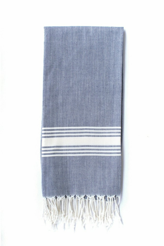 Le Boulou Towel - Blue | Plow & Hearth