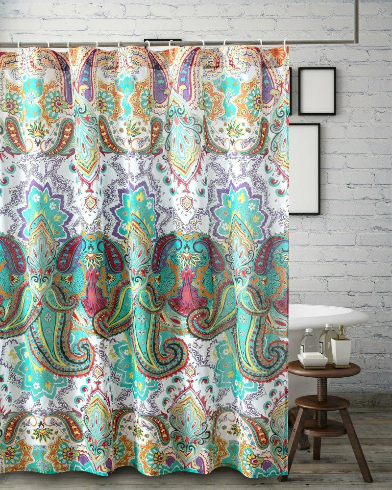 Nirvana Teal Shower Curtain | Plow & Hearth