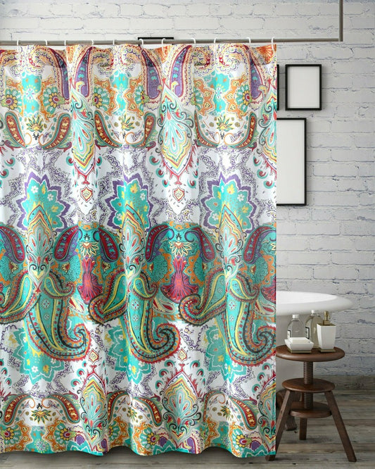Nirvana Teal Shower Curtain | Plow & Hearth