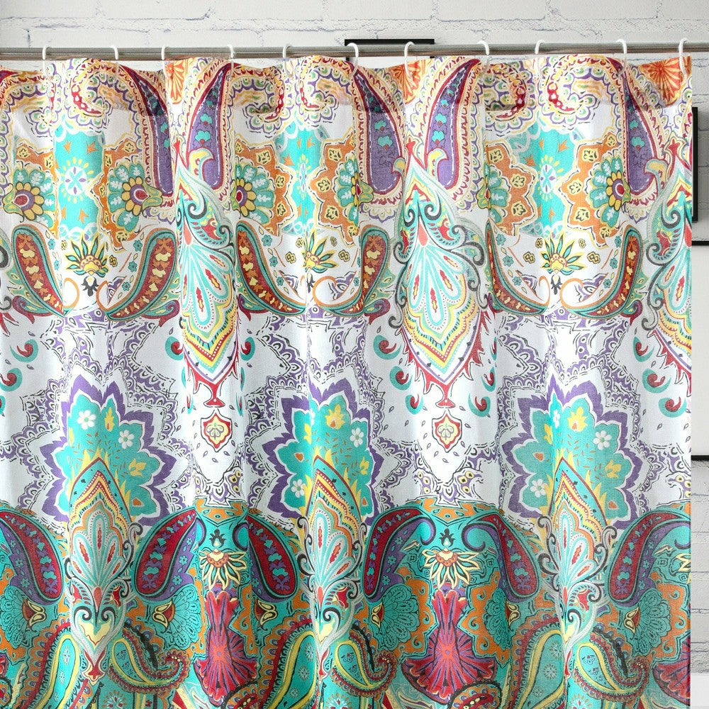 Nirvana Teal Shower Curtain | Plow & Hearth