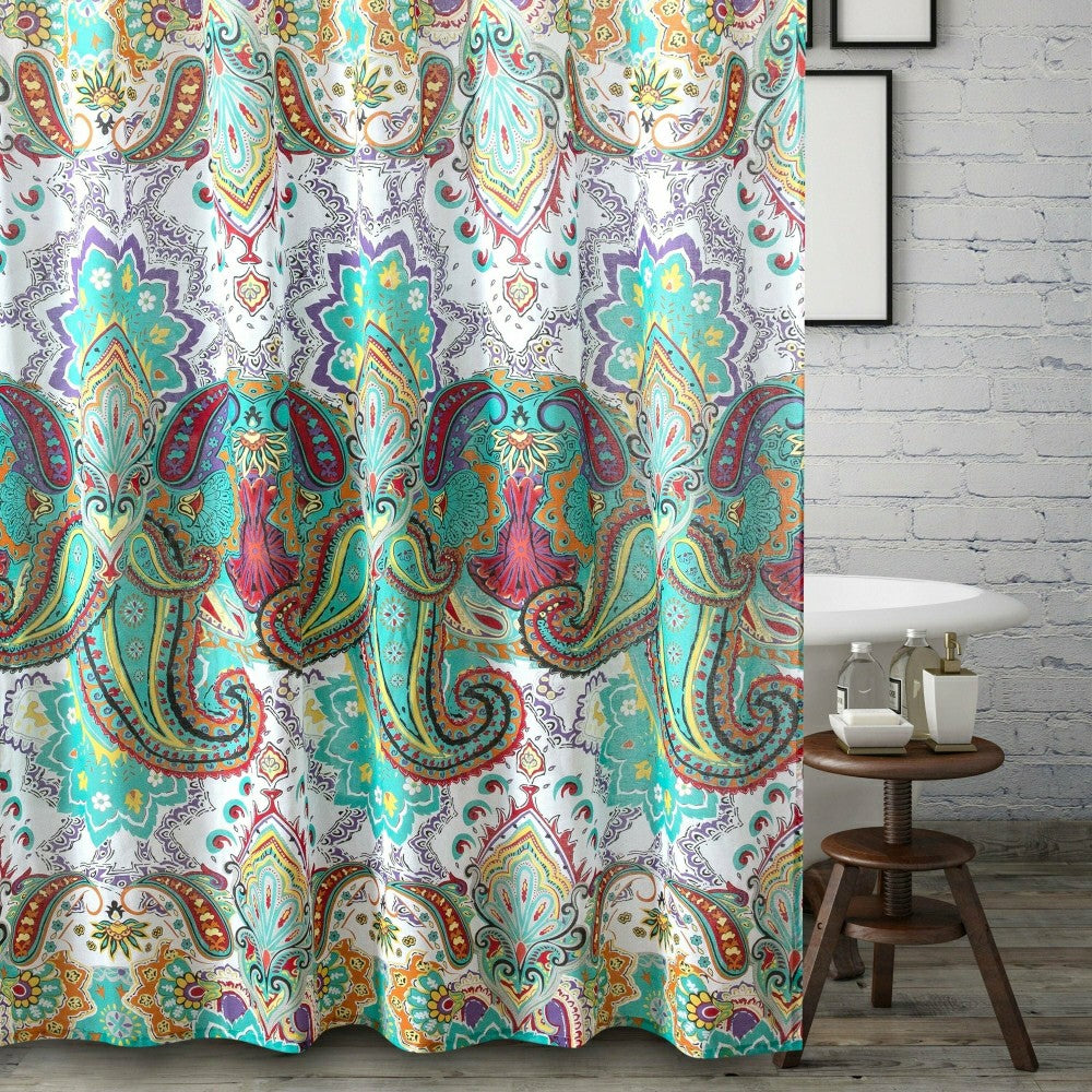 Nirvana Teal Shower Curtain | Plow & Hearth