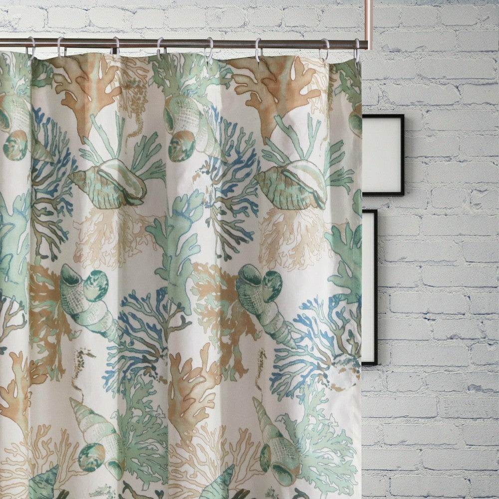 Atlantis Jade Shower Curtain | Plow & Hearth