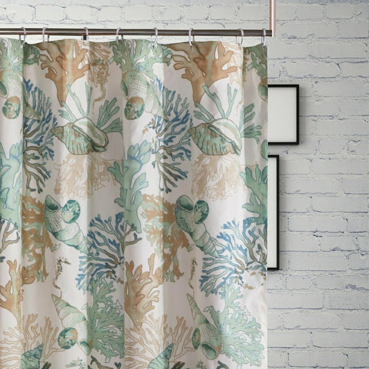 Atlantis Jade Shower Curtain | Plow & Hearth