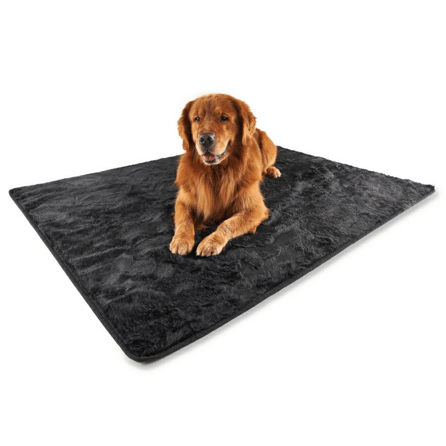 PupProtector™ Short Fur Waterproof Throw Blanket - Midnight Black | Plow & Hearth