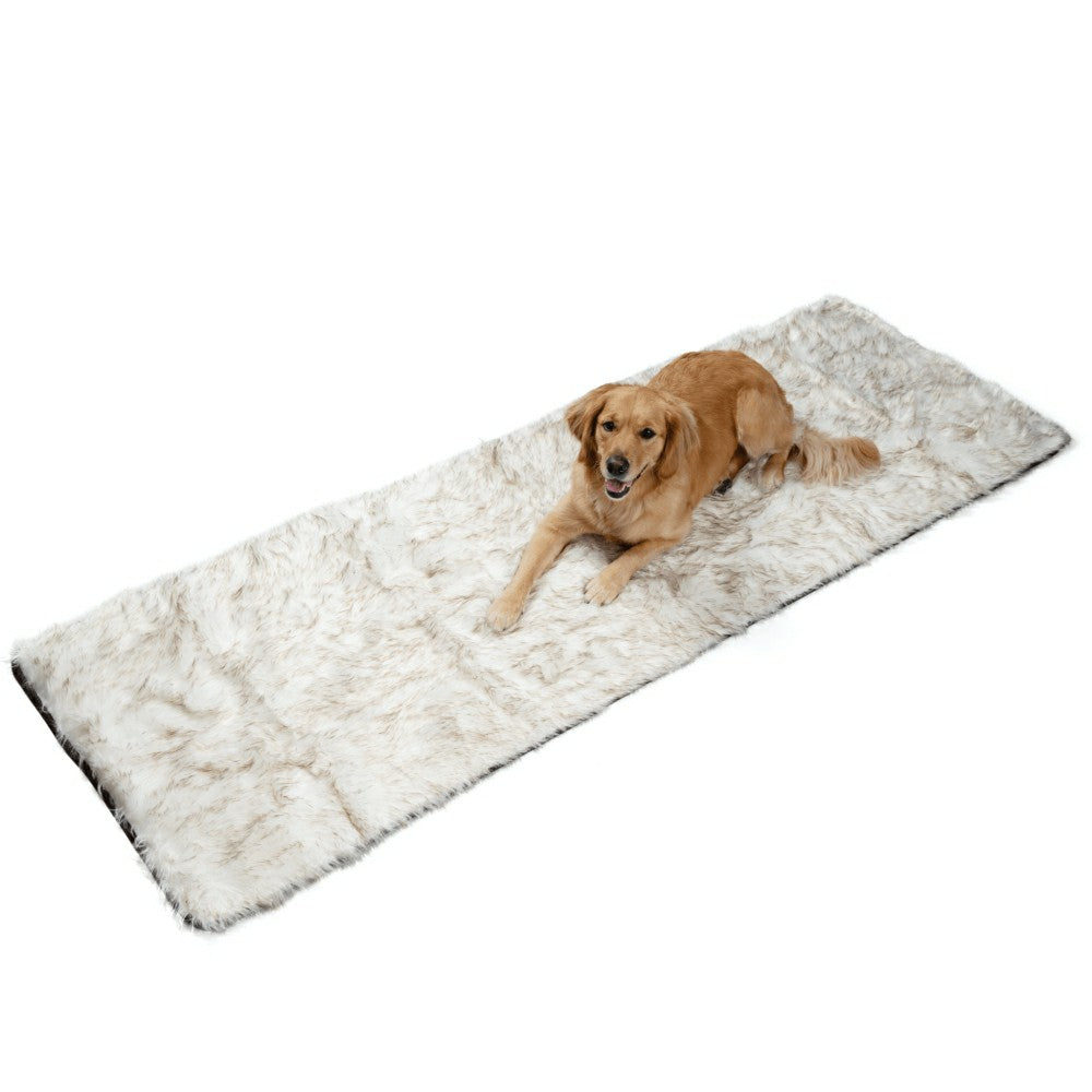 PupProtector™ Waterproof Bed Runner - White with Brown Accents | Plow & Hearth