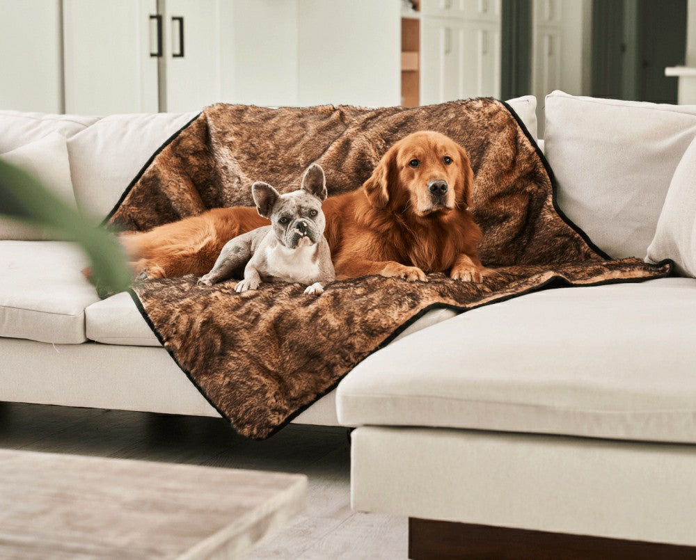 PupProtector™ Short Fur Waterproof Throw Blanket - Sable Tan | Plow & Hearth