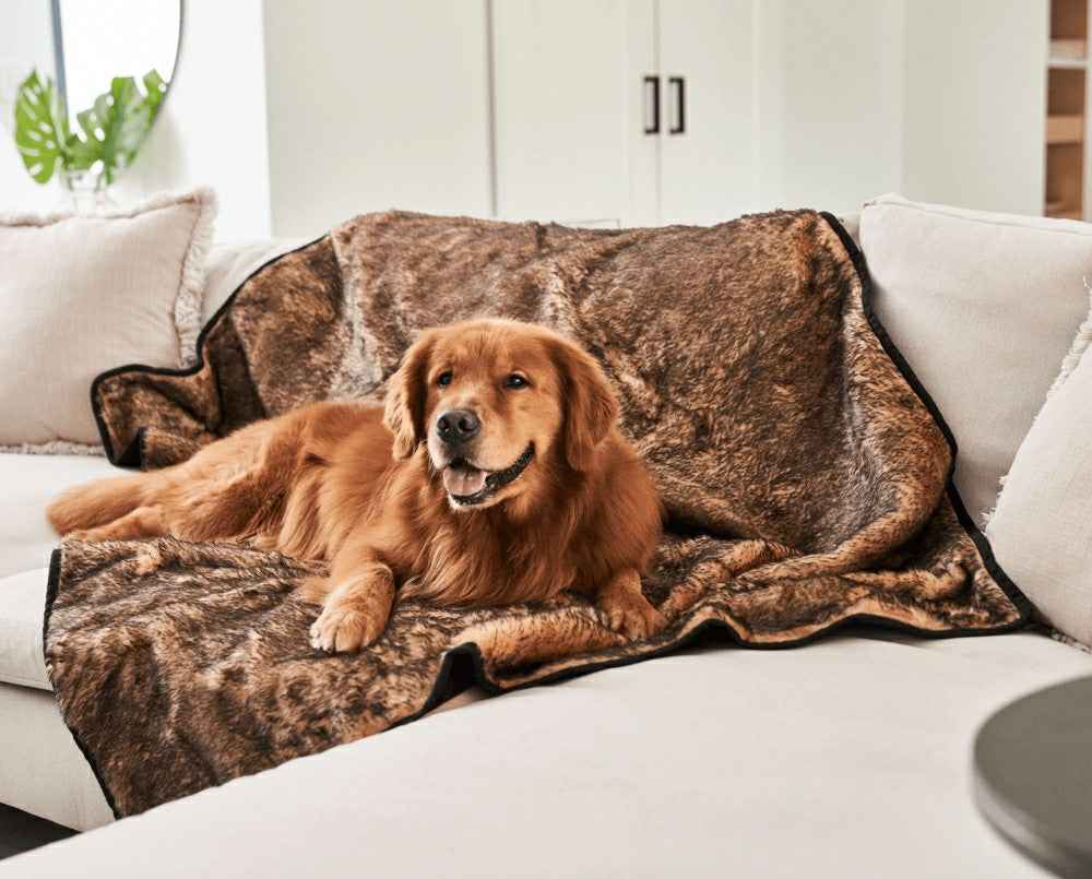 PupProtector™ Short Fur Waterproof Throw Blanket - Sable Tan | Plow & Hearth