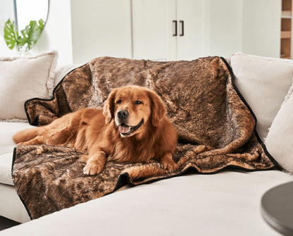 PupProtector™ Short Fur Waterproof Throw Blanket - Sable Tan | Plow & Hearth