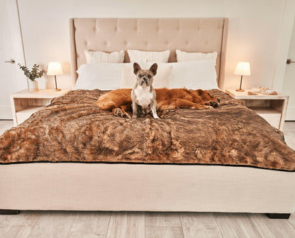 PupProtector™ Short Fur Waterproof Throw Blanket - Sable Tan | Plow & Hearth