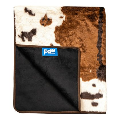 PupProtector™ Waterproof Throw Blanket - Brown Faux Cowhide | Plow & Hearth