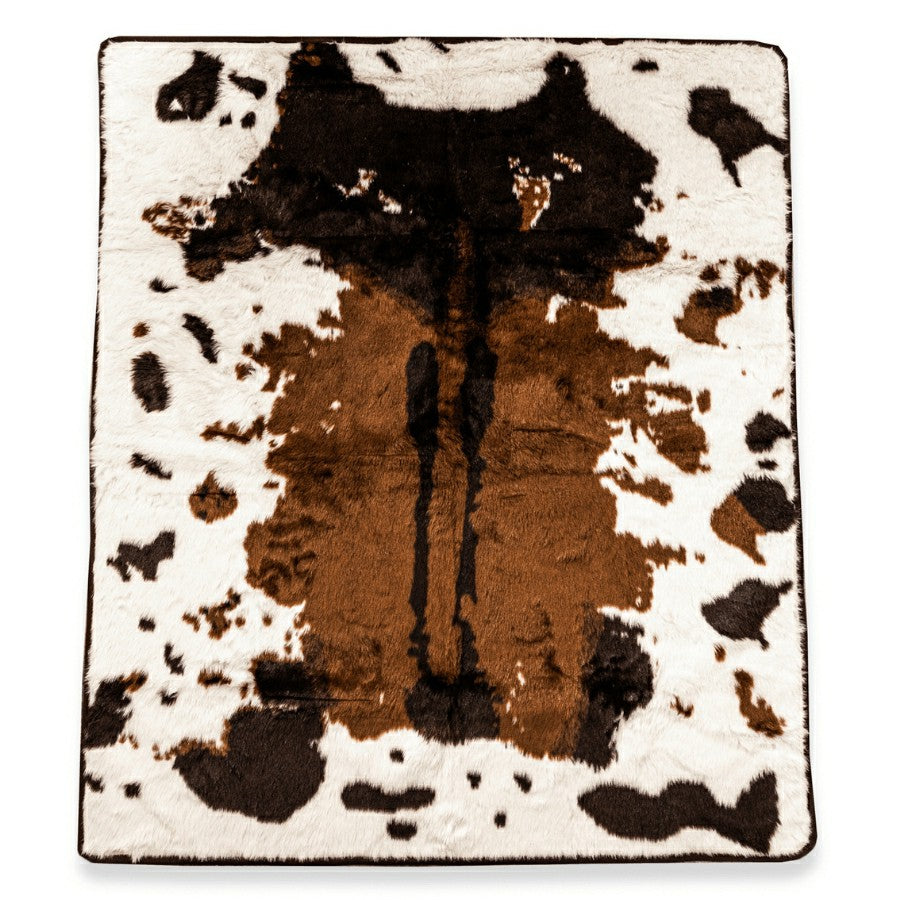 PupProtector™ Waterproof Throw Blanket - Brown Faux Cowhide | Plow & Hearth