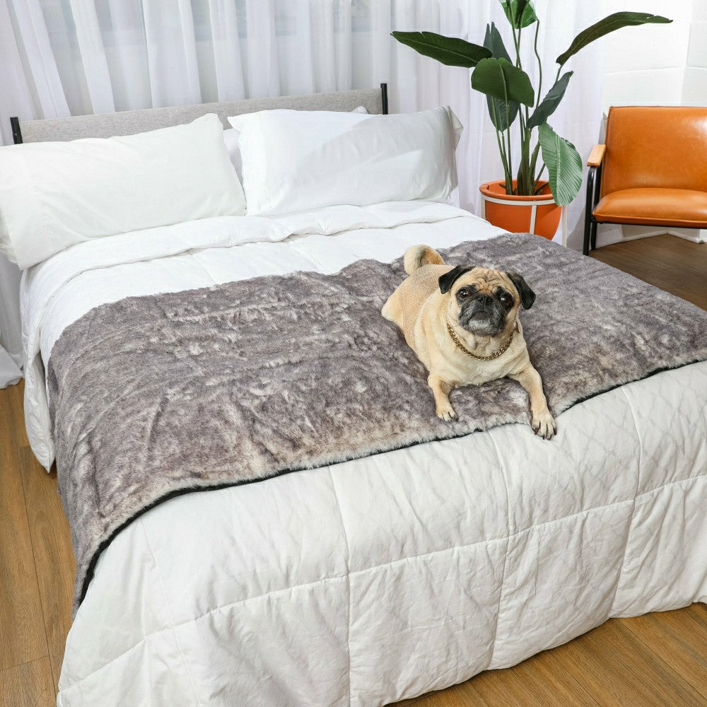 PupProtector™ Luxe Waterproof Bed Runner - Ultra Soft Chinchilla | Plow & Hearth