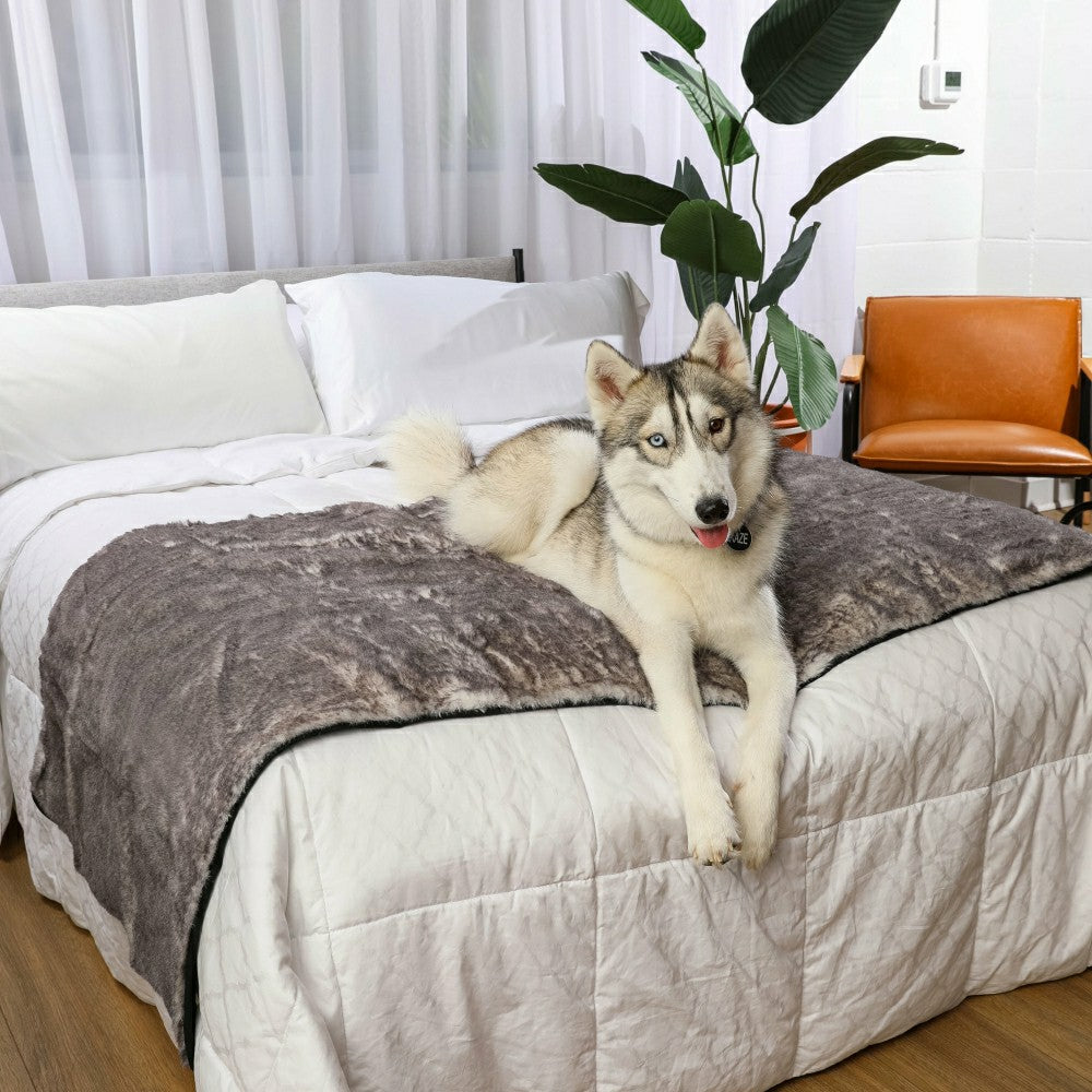 PupProtector™ Luxe Waterproof Bed Runner - Ultra Soft Chinchilla | Plow & Hearth