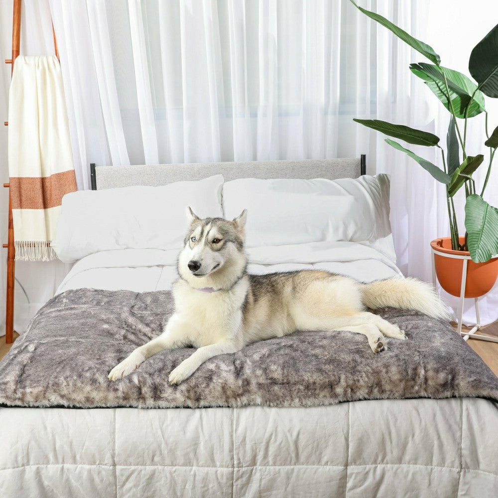 PupProtector™ Luxe Waterproof Bed Runner - Ultra Soft Chinchilla | Plow & Hearth