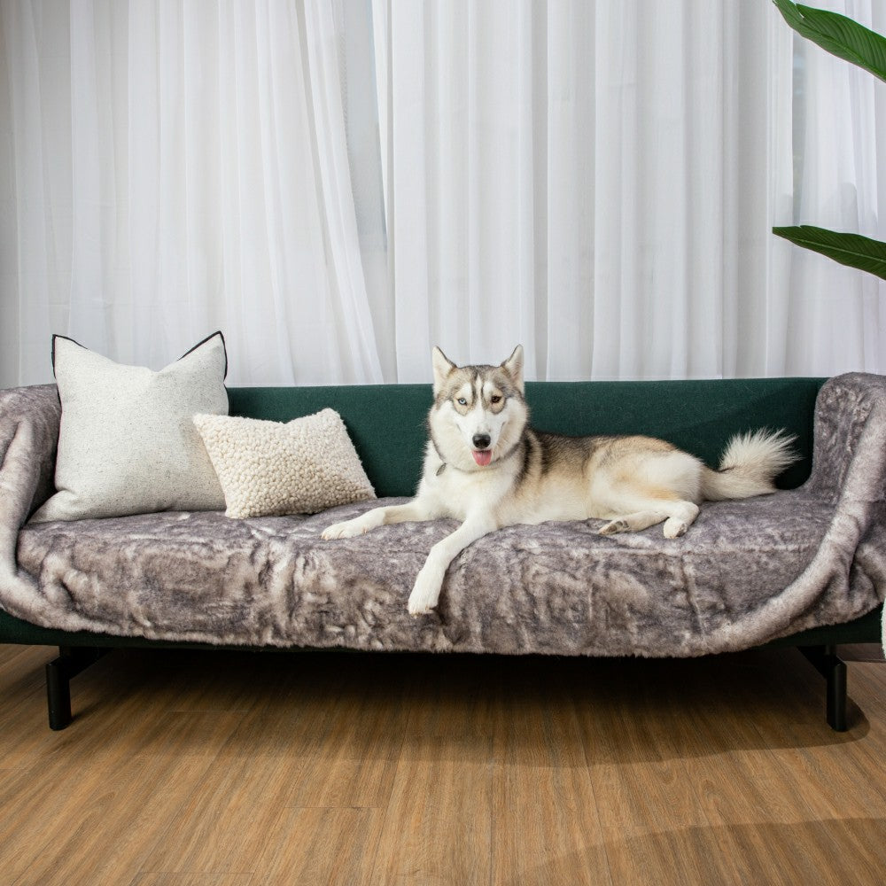 PupProtector™ Luxe Waterproof Bed Runner - Ultra Soft Chinchilla | Plow & Hearth