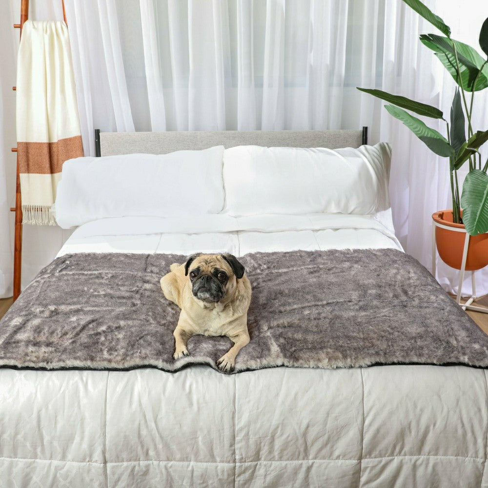 PupProtector™ Luxe Waterproof Bed Runner - Ultra Soft Chinchilla | Plow & Hearth