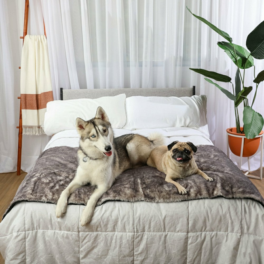 PupProtector™ Luxe Waterproof Bed Runner - Ultra Soft Chinchilla | Plow & Hearth