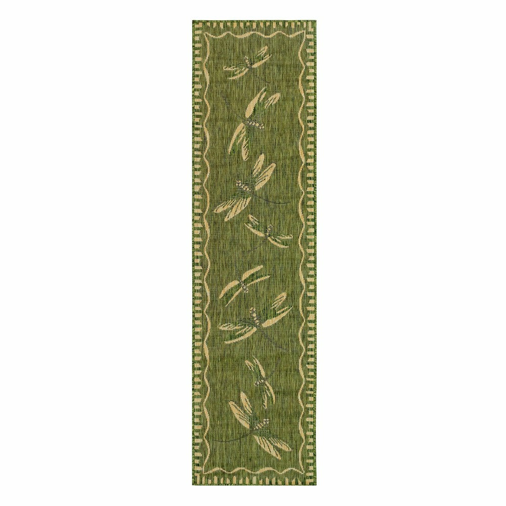 Indoor/Outdoor Dragonfly Rug, 23" x 7'6" | Plow & Hearth