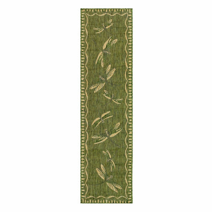 Indoor/Outdoor Dragonfly Rug, 23" x 7'6" | Plow & Hearth