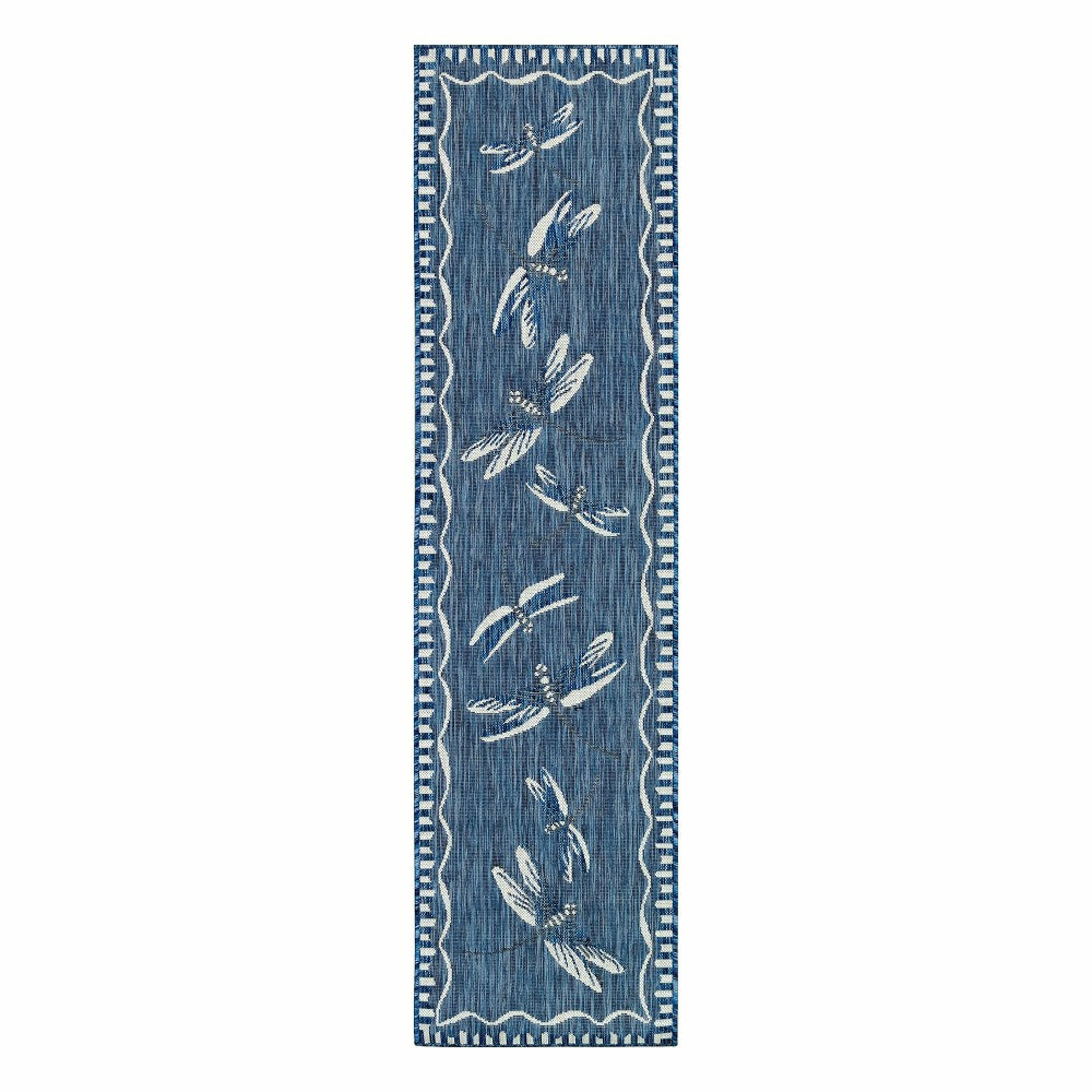 Indoor/Outdoor Dragonfly Rug, 23" x 7'6" | Plow & Hearth