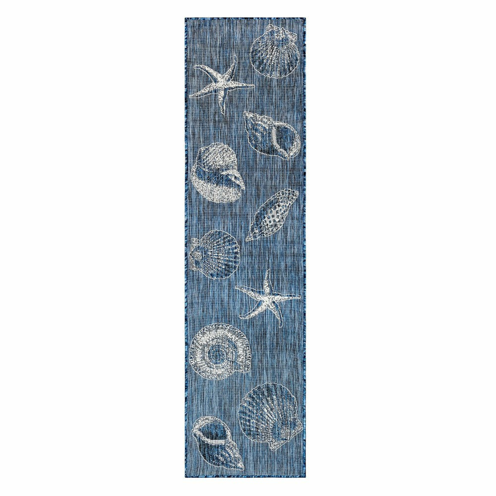 Indoor/Outdoor Textured Shells Polypropylene Runner, 23" x 7'6" | Plow & Hearth