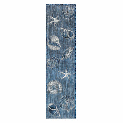 Indoor/Outdoor Textured Shells Polypropylene Runner, 23" x 7'6" | Plow & Hearth