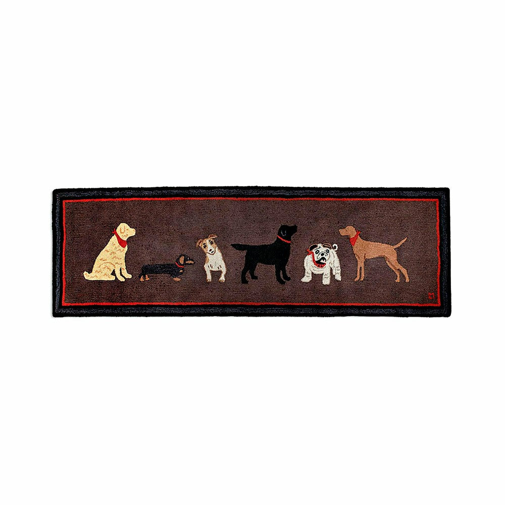 All Dogs Hand-Hooked Wool Hearth Runner, 2'5" x 8' | Plow & Hearth