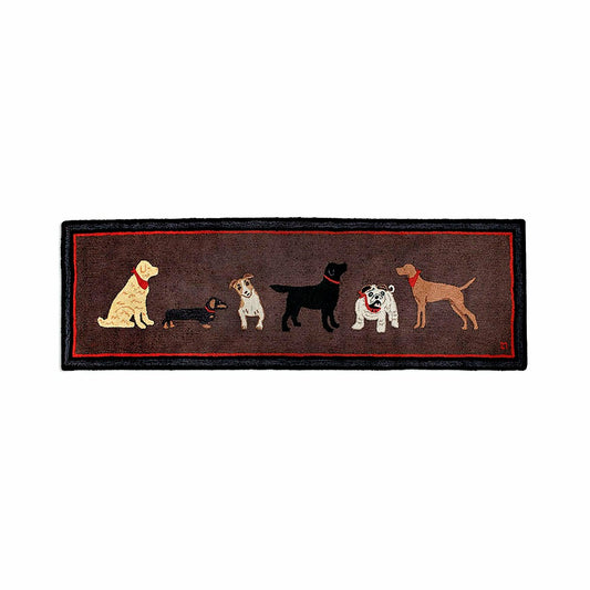 All Dogs Hand-Hooked Wool Hearth Runner, 2'5" x 8' | Plow & Hearth