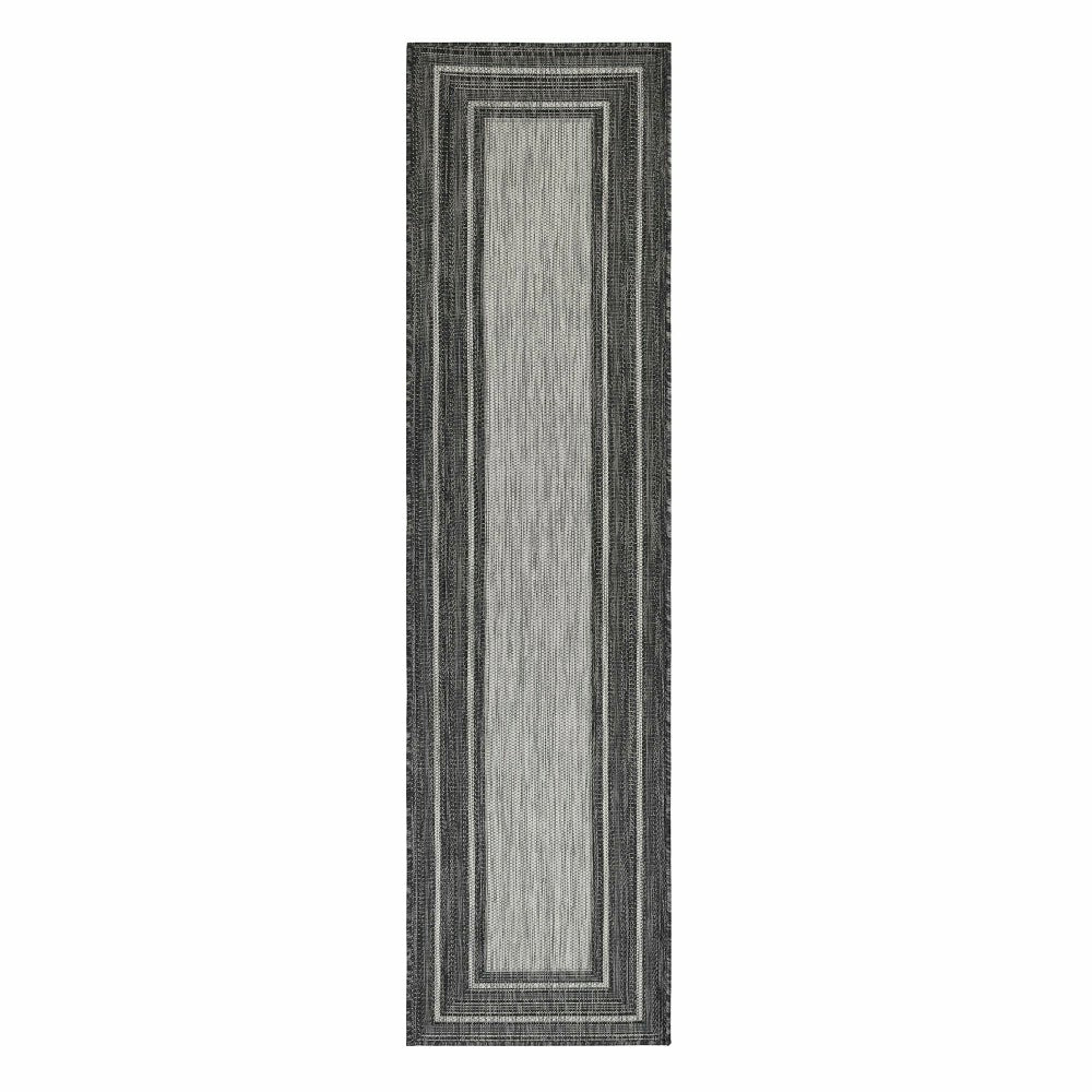 Indoor/Outdoor Textured Polypropylene Border Runner, 23" x 7'6" | Plow & Hearth