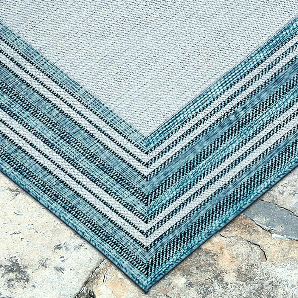 Indoor/Outdoor Textured Polypropylene Border Runner, 23" x 7'6" | Plow & Hearth
