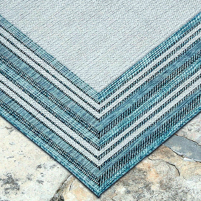 Indoor/Outdoor Textured Polypropylene Border Runner, 23" x 7'6" | Plow & Hearth