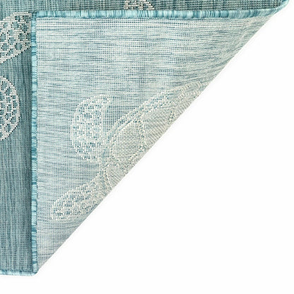 Indoor/Outdoor Textured Sea Turtles Polypropylene Runner, 23" x 7'6" | Plow & Hearth