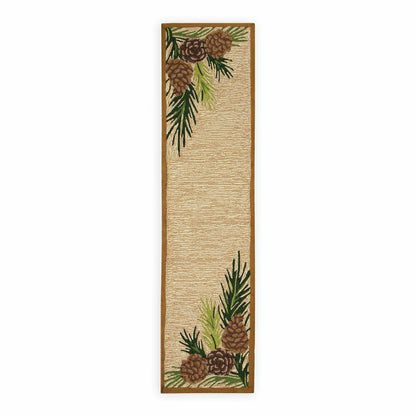 Indoor/Outdoor Forest Lake Border Rug, 2' x 8' Runner | Plow & Hearth