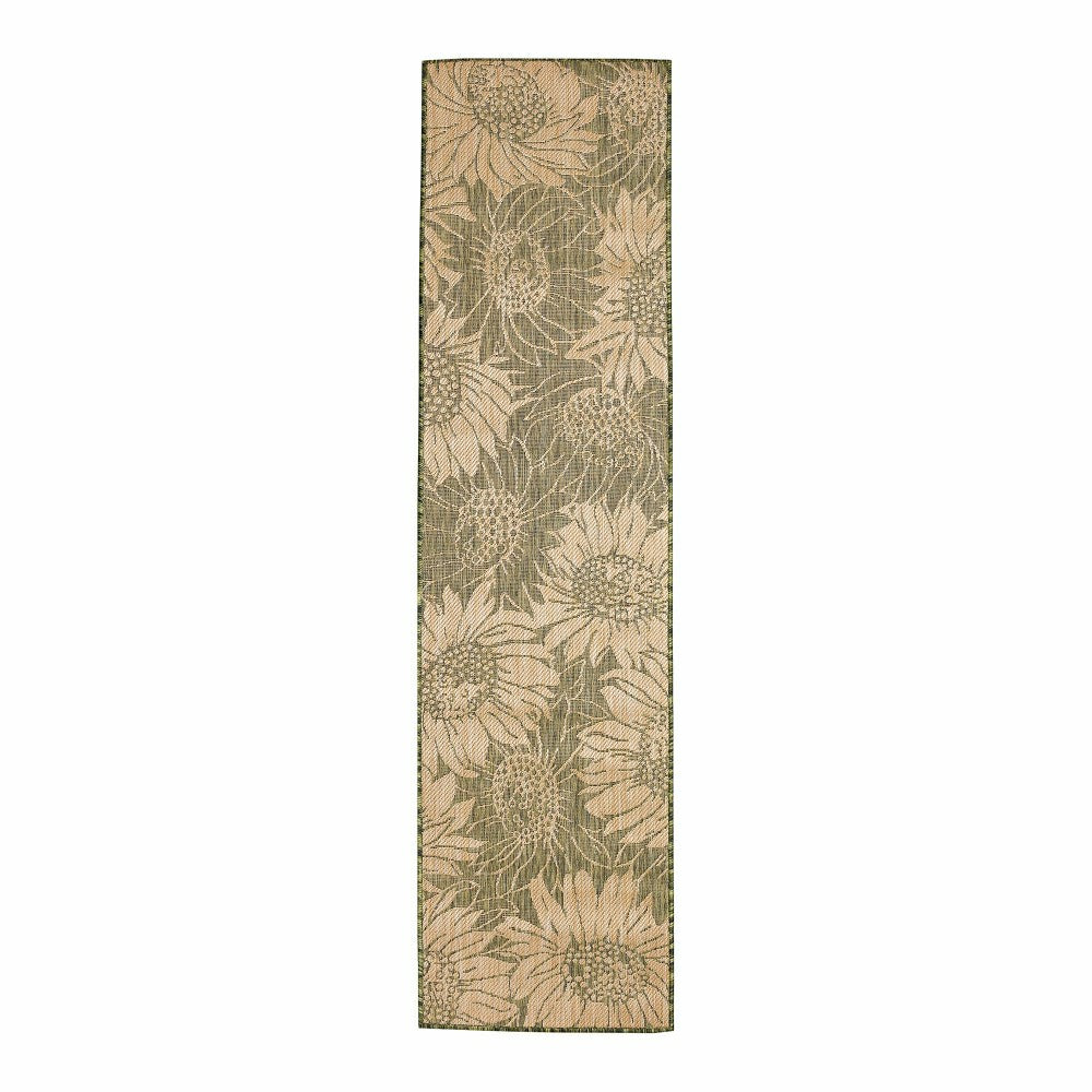 Indoor/Outdoor Sunflower Rug, 23" x 7'6" Runner | Plow & Hearth