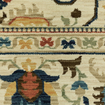 Indoor/Outdoor Clover Hill Border Polypropylene Rug, 2'3" x 7'6" Runne | Plow & Hearth