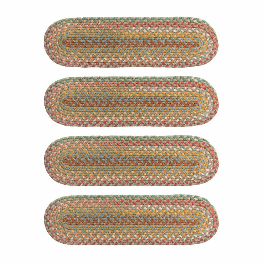 Blue Ridge Wool Oval Braided Stair Treads, Set of 4 | Plow & Hearth