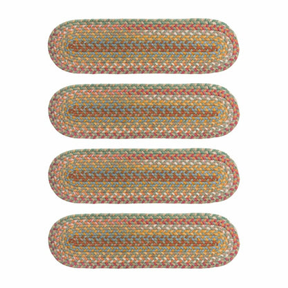 Blue Ridge Wool Oval Braided Stair Treads, Set of 4 | Plow & Hearth