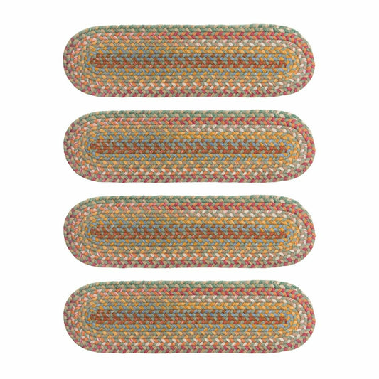 Blue Ridge Wool Oval Braided Stair Treads, Set of 4 | Plow & Hearth