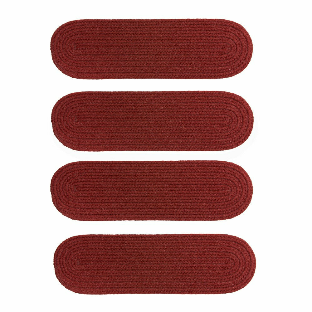 Blue Ridge Wool Oval Braided Stair Treads, Set of 4 | Plow & Hearth