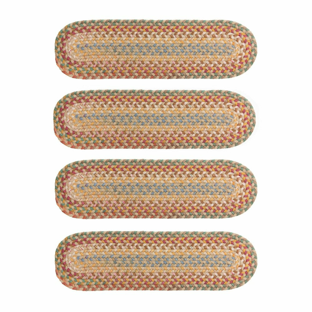 Blue Ridge Wool Oval Braided Stair Treads, Set of 4 | Plow & Hearth