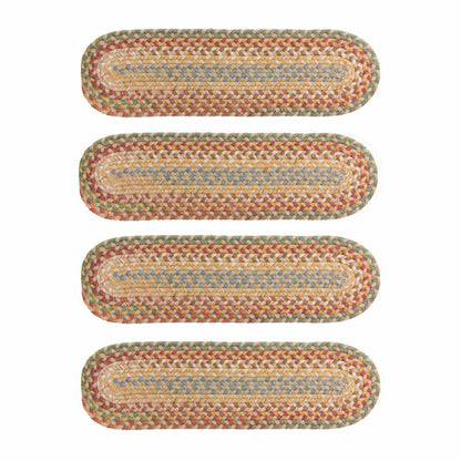 Blue Ridge Wool Oval Braided Stair Treads, Set of 4 | Plow & Hearth