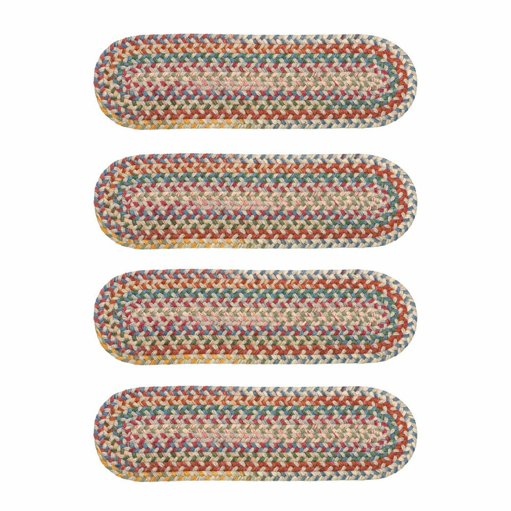Blue Ridge Wool Oval Braided Stair Treads, Set of 4 | Plow & Hearth