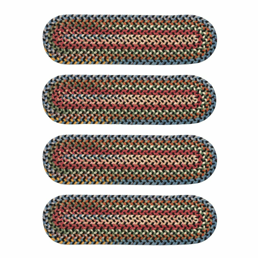 Blue Ridge Wool Oval Braided Stair Treads, Set of 4 | Plow & Hearth