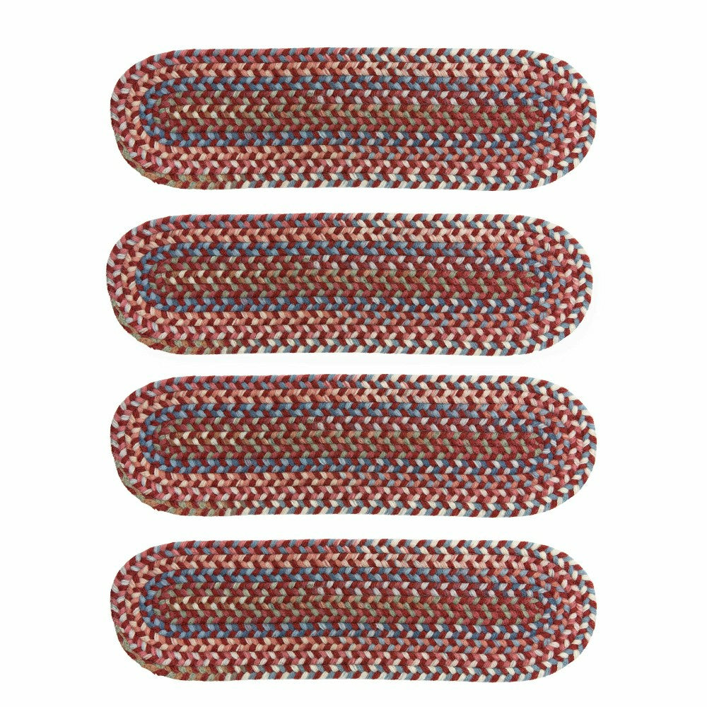 Blue Ridge Wool Oval Braided Stair Treads, Set of 4 | Plow & Hearth