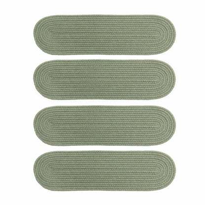 Blue Ridge Wool Oval Braided Stair Treads, Set of 4 | Plow & Hearth