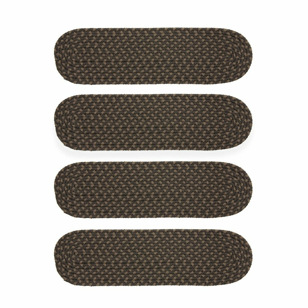 Indoor/Outdoor Braided Polypro Roanoke Stair Treads, Set of 4 | Plow & Hearth