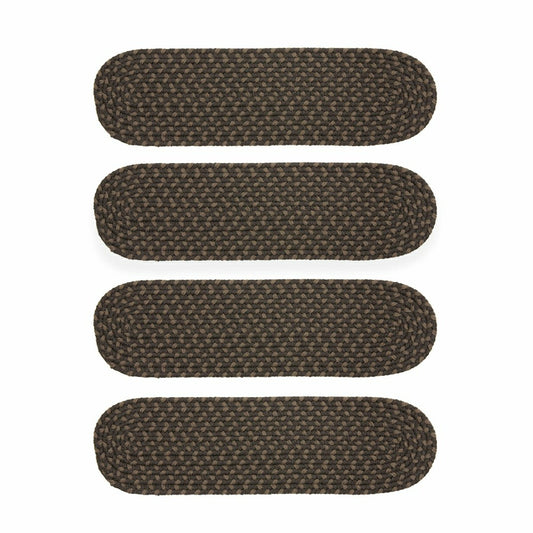 Indoor/Outdoor Braided Polypro Roanoke Stair Treads, Set of 4 | Plow & Hearth